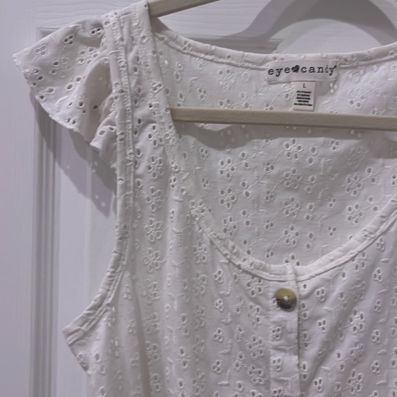 Cute, White, Women's Blouse - Picture 4 of 7